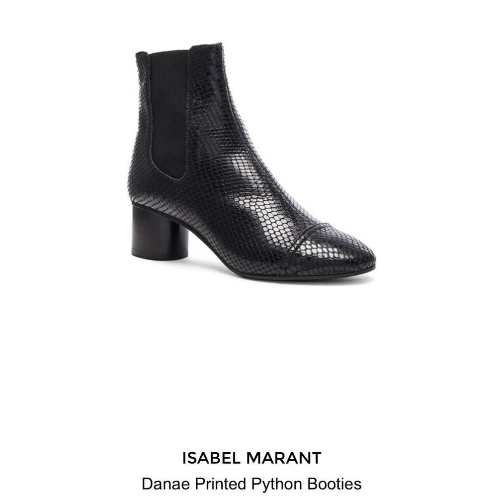 Isabel Marant Python Printed Ankle Boots - image 1